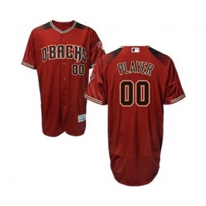 Men's Arizona Diamondbacks Customized Alternate Sedona Red Flex Base Custom Baseball Baseball Jersey