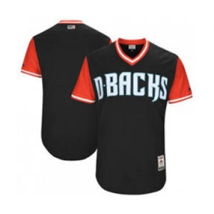 Men's Arizona Diamondbacks Customized Black 2017 Little League World Series Players Weekend Jersey