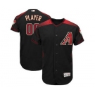 Men's Arizona Diamondbacks Customized Black Crimson Alternate Flex Base Custom Baseball Baseball Jersey