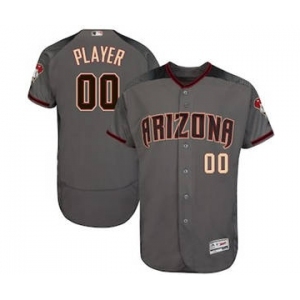 Men's Arizona Diamondbacks Customized Gray 2017 Flex Base Custom Baseball Baseball Jersey