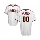 Men's Arizona Diamondbacks Customized White Sedona Red Cool Base Custom Baseball Baseball Jersey