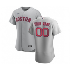 Men's Boston Red Sox 2020 Road Custom Flexbase Jersey - Gray