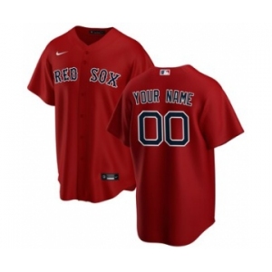 Men's Boston Red Sox Alternate 2020 Baseball Custom Cool Base Jersey - Red