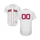 Men's Boston Red Sox Customized Home White Flex Base Custom Baseball Baseball Jersey