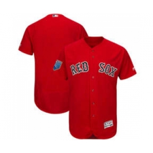 Men's Boston Red Sox Customized Majestic Scarlet 2018 Spring Training Flex Base Team Jersey