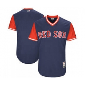 Men's Boston Red Sox Customized Navy 2017 Little League World Series Players Weekend Jersey