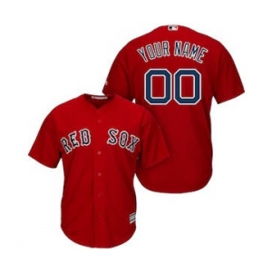 Men's Boston Red Sox Customized Red Cool Base Custom Baseball Baseball Jersey