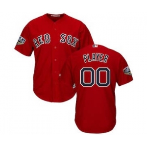 Men's Boston Red Sox Majestic Scarlet 2018 World Series Cool Base Custom Jersey