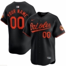 Men Baltimore Orioles Nike Black Alternate Limited Custom Jersey