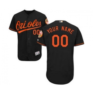 Men's Baltimore Orioles Customized Alternate Black Flex Base Custom Baseball Baseball Jersey