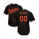 Men's Baltimore Orioles Customized Black Cool Base Custom Baseball Baseball Jersey