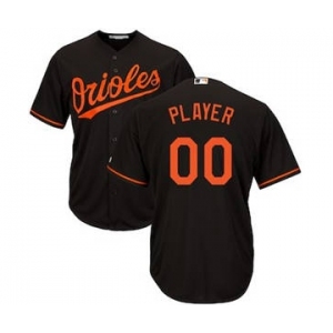 Men's Baltimore Orioles Customized Black Cool Base Custom Baseball Baseball Jersey