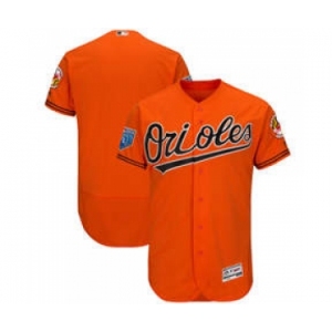 Men's Baltimore Orioles Customized Majestic Orange 2018 Spring Training Flex Base Team Jersey