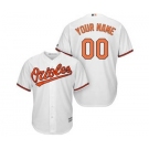 Men's Baltimore Orioles Customized White Home Cool Base Custom Baseball Baseball Jersey