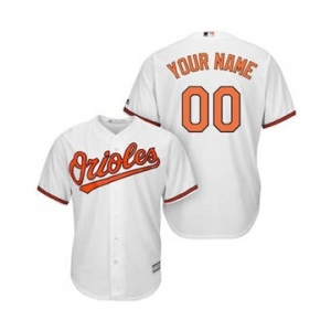 Men's Baltimore Orioles Customized White Home Cool Base Custom Baseball Baseball Jersey