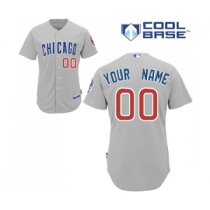 Chicago Cubs Personalized custom Grey Jersey