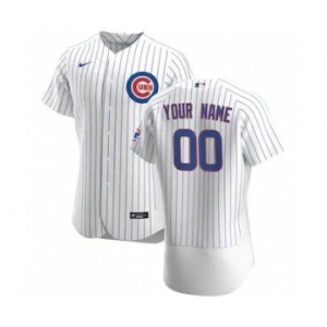 Men's Chicago Cubs 2020 Home Custom Flexbase Jersey - White Royal