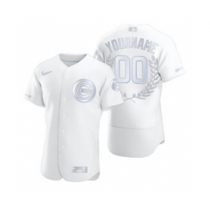 Men's Chicago Cubs Custom Platinum Baseball MVP Limited Player Edition Jersey