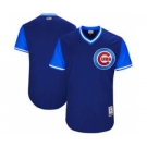 Men's Chicago Cubs Customized Navy 2017 Little League World Series Players Weekend Jersey