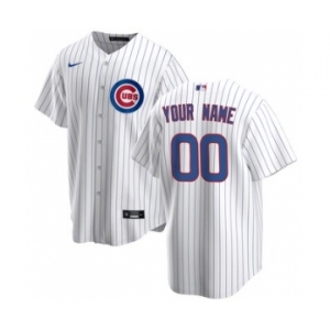 Men's Chicago Cubs Home 2020 Baseball Custom Cool Base Jersey - White Royal