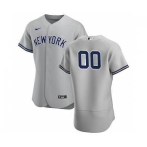 Men's New York Yankees Custom Gray Road 2020 Authentic Player Baseball Jersey