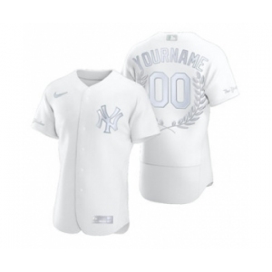 Men's New York Yankees Custom Platinum Baseball MVP Limited Player Edition Jersey