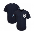 Men's New York Yankees Customized Majestic Navy 2018 Spring Training Cool Base Team Jersey