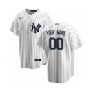 Men's New York Yankees Home 2020 Baseball Custom Cool Base Jersey - White Navy