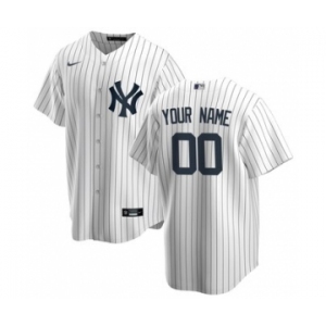 Men's New York Yankees Home 2020 Baseball Custom Cool Base Jersey - White Navy