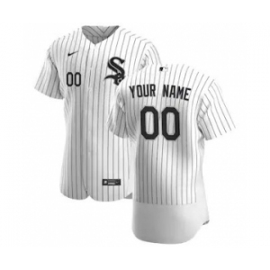 Men's Chicago White Sox 2020 Home Custom Flexbase Jersey - White Black