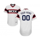 Men's Chicago White Sox Customized Alternate White Flex Base Custom Baseball Baseball Jersey