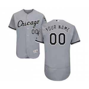 Men's Chicago White Sox Customized Road Gray Flex Base Custom Baseball Baseball Jersey