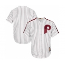 Custom Philadelphia Phillies White Cooperstown Cool base Jersey