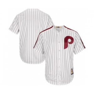 Custom Philadelphia Phillies White Cooperstown Cool base Jersey