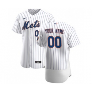 Men's New York Mets 2020 Home Custom Flexbase Jersey - White Royal