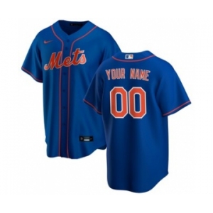 Men's New York Mets Alternate 2020 Baseball Custom Cool Base Jersey - Royal