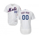 Men's New York Mets Customized Home White Royal Flex Base Custom Baseball Baseball Jersey