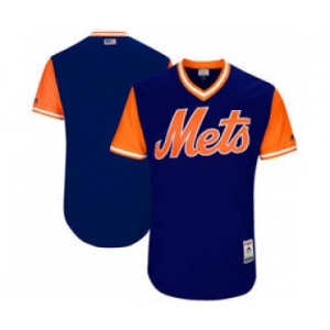 Men's New York Mets Customized Royal 2017 Little League World Series Players Weekend Jersey