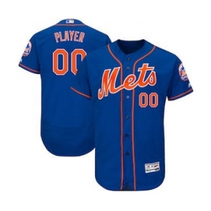 Men's New York Mets Customized Royal Orange 2017 Alternate Flex Base Custom Baseball Baseball Jersey