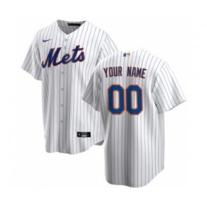 Men's New York Mets Home 2020 Baseball Custom Cool Base Jersey - White Royal