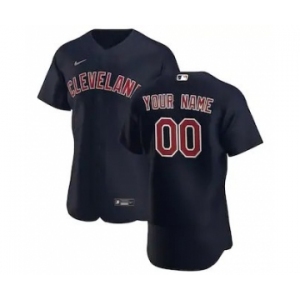 Men's Cleveland Indians 2020 Alternate Custom Flexbase Jersey - Navy