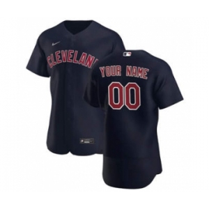 Men's Cleveland Indians Custom Navy Alternate 2020 Authentic Player Baseball Jersey