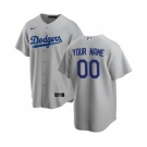 Men's Los Angeles Dodgers Alternate 2020 Baseball Custom Cool Base Jersey - Gray