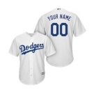 Men's Los Angeles Dodgers Customized White Home Cool Base Custom Baseball Baseball Jersey