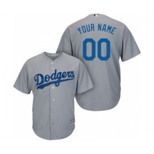 Men's Los Angeles Dodgers Majestic Gray Road Alternate Cool Base Custom Jersey