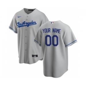 Men's Los Angeles Dodgers Road 2020 Baseball Custom Cool Base Jersey - Gray