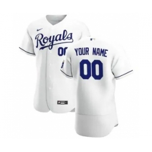 Men's Kansas City Royals 2020 Home Custom Flexbase Jersey - White