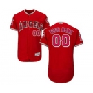 Men's Los Angeles Angels Customized Alternate Scarlet Flex Base Custom Baseball Baseball Jersey