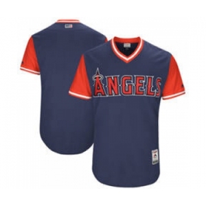 Men's Los Angeles Angels Customized Navy 2017 Little League World Series Players Weekend Jersey