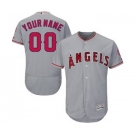 Men's Los Angeles Angels Customized Road Gray Flex Base Custom Baseball Baseball Jersey